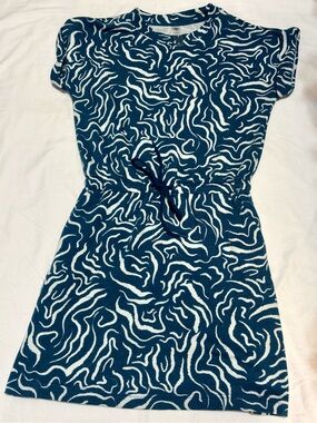 Lou & Grey by LOFT Blue Abstract Print Dress – Size XS